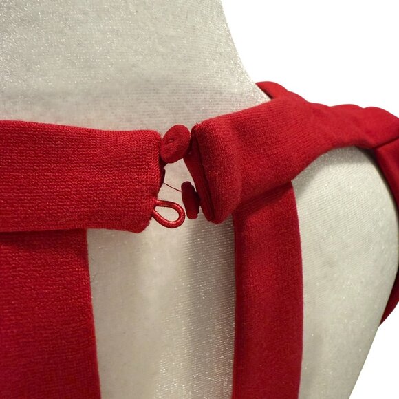 BCBGMAXAZRIA Red Cutout Back Gown - Picture 3 of 10